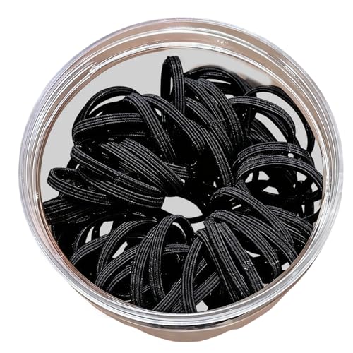 Colorful Hair Rings For Women High Flexibility Braided Ponytail Rings Sport Ready Mixed Hues Mixed Hair Elastics Set - color: Black