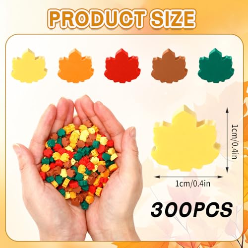 300Pcs Fall Leaves Clay Beads for Jewelry Making | Polymer Clay Material,Fall Jewelry Crafters,Bracelet Necklace Earrings Making,300Pcs Maple Leaf - color: Fall Color