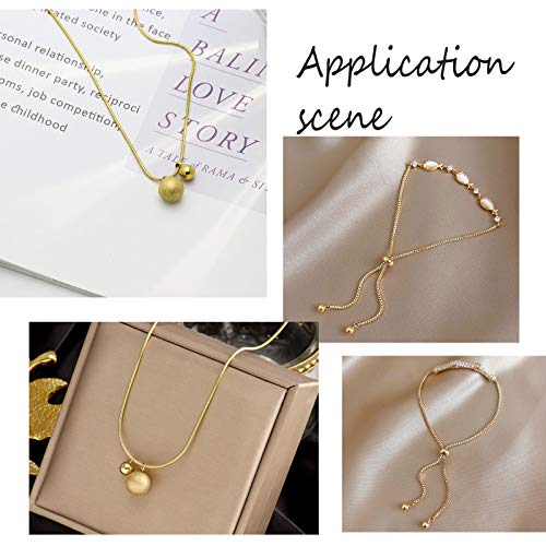 UNICRAFTALE Sphere Charms 304 Stainless Steel Round Ball Pendants Vacuum Plating Charm or Necklace Bracelet Jewelry Making - color: Gold, size: 3/4mm Diameter