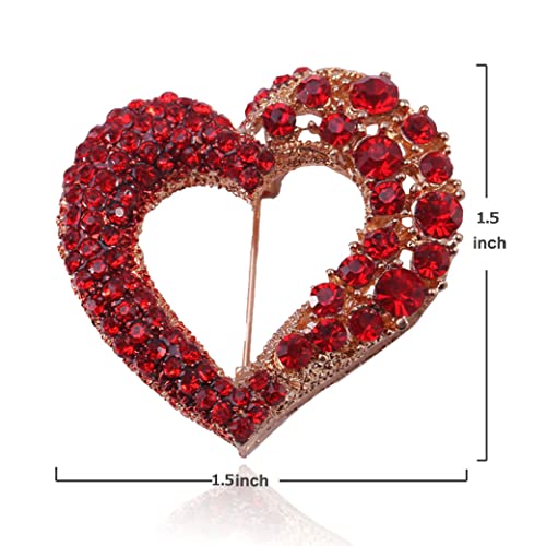Brooch Pins for Women Girls Fashion Flower Crystal Rhinestone Pearl Jewelry - color: Color 1