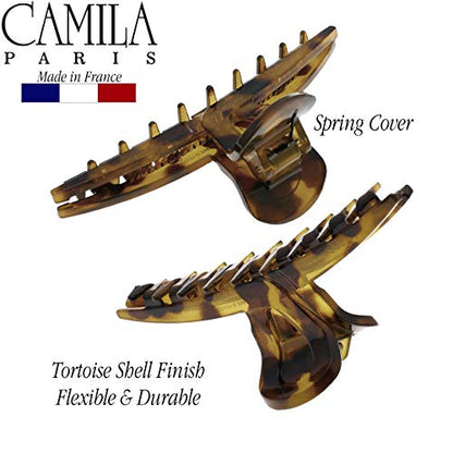 Camila Paris CP2382 French Hair Clip for Women, Narrow, Strong Hold Grip Double Teeth Girls Hair Claw Clips Jaw, Fashion Durable Styling Hair Accessories for Women, Made in France - color: Tokyo 4"
