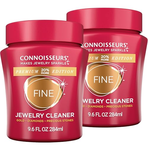 CONNOISSEURS Premium Edition Jewelry Cleaner, Value Size 9.6oz - Pick from Fine, Silver or Delicate Jewelry Cleaner - style: Fine - 9.6 Ounce - 2 Pack