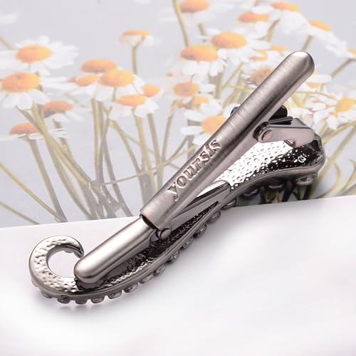 Yoursfs Novelty Marine Animals Tie Clip for Men Shark Whale Unique Cool Personalized Business Tie Bar Pin Jewelry for Valentine's Day Gifts - style: Octopus tentacles