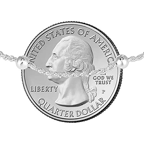 Savlano 925 Sterling Silver 9, 10 Inches Chain Anklet for Women Comes With a Gift Box - style: Rope/4mm Bead