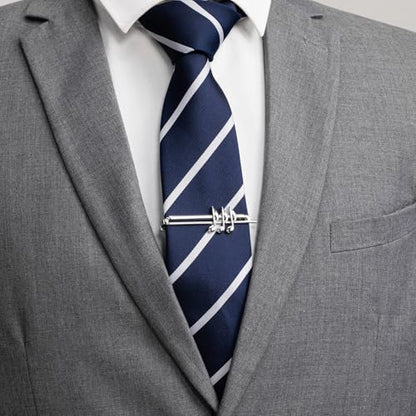 HAWSON Various Tie Clips for Men Unique, Funny Novelty Mens Tie Bar, Personalized Tie Pins for Men, Theme Wedding Party Gifts - style: Music Note