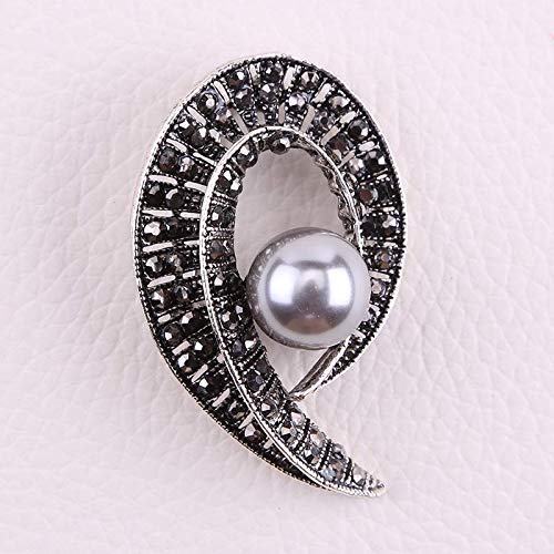Brooch Pins for Women Girls Fashion Flower Crystal Rhinestone Pearl Jewelry - color: Color 3