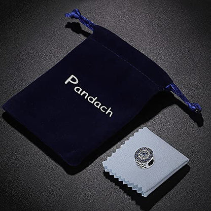Pandach 925 Sterling Silver Charms Beads for Bracelets and Necklaces Butterfly and Headphones Pendants Clover Charms Jewelry Gift for Women - style: Classic Blue Eye