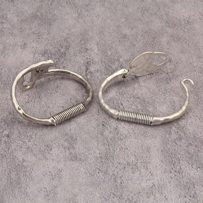 Gold Cuff Bracelet for Women Chunky Bracelet Statement Bracelet | Chunky Bangle Bracelets for Women Silver Beaded Open Bangle Stackable Stretch Bead Bracelet Boho Jewelry Gift for Wife Couple - style: Cuff Statement Bracelets Set