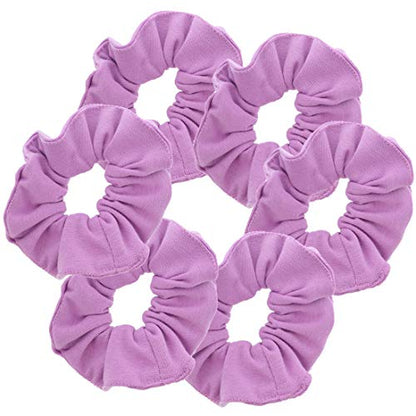Motique Accessories Large Scrunchies for Women, Pack of 6, Lavender | Hair Ties for Medium & Thick Hair - color: Lavender