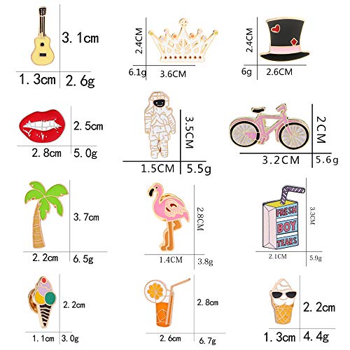 EuTengHao 25 Pieces Cute Enamel Lapel Pin Set Cartoon Brooch Pin Badges Brooch Pins for Clothing Bags Jackets Accessories Supplies DIY Crafts