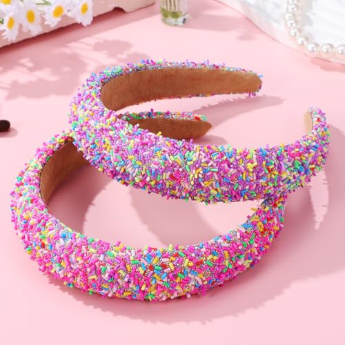 Beaupretty Fashionable Wide-Edged Headbands for Women 2 Pcs Non-Slip Padded Hair Accessories for Parties and Holidays