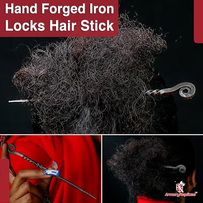 Armory Replicas Charming Countess Everyday Wear Forged Iron Twisted Spiral Design Medieval Hair Stick - Exquisite Gifts for Her, Perfect Renaissance Faire Accessory - style: Design6