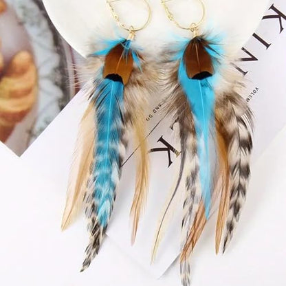 Feather Earrings Native American Earrings Boho Dangle Earrings for Women Tribal Indian Dreamcatcher Hippie Western Festival Summer Beach Jewelry - color: A2:Boho Dangle Earrings
