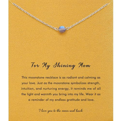 RZKING Silvery Necklace for Women, Gifts for Friend Mom Daughter Teacher - style: Moonstone