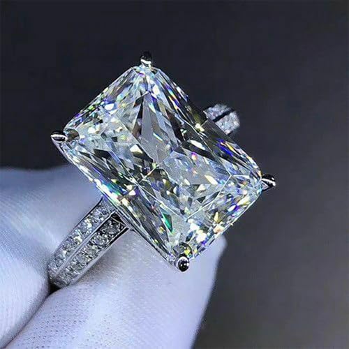 Gorgeous Cubic Zirconia Crystal Wedding Band Jewelry Female Engagement Ring | Proposal, Promise, Bridal Party, Bridesmaid, Romantic Date Night, Honeymoon, Eternity - color: silver color