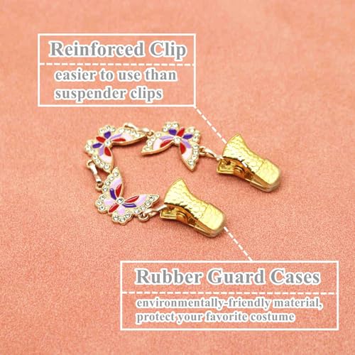 Sweater Cardigan Clip Dress Clothes Top Cinch Clip Shawl Scarf Hold | Butterfly Pendant Rubber Tips Protective Clothes Reinforced Clip Hold Clothes Well