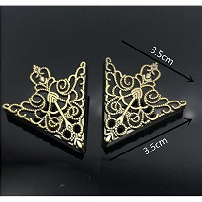 2Pair Brooches Accessories Palace Retro Hollow Pattern Shirt Collar Brooch Buckle Angle Triangle