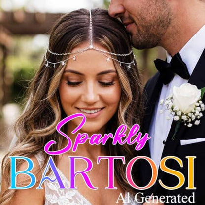 BARTOSI Rhinestone Head Chain Silver Wedding Headpiece Jewelry for Women | Boho Crystal Head Chain Silver Forehead Layered Headband Prom Bridal Hair Accessories - color: A-Silver