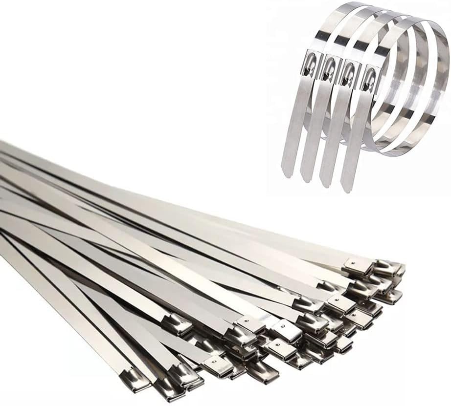 Kable Kontrol Stainless Steel Metal Zip Ties 15 Inch 2500 Pcs, 350 Lbs Test | Heavy Duty Steel Bulk Cable Ties, Self-locking, Multi-Purpose, Outdoor and Indoor Use, High Temperature, Corrosion Resistant - size: 15" - 350 Lbs - 2500 Pcs