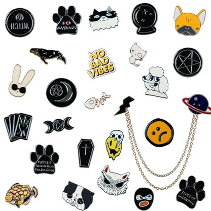 Mixed Enamel Lapel Brooch Pin Set Decoration for Backpack, Hat and Jacket | Birthday Christma Holiday Gift for Friends, Children, Families (Mystery Style) - size: 20 pieces