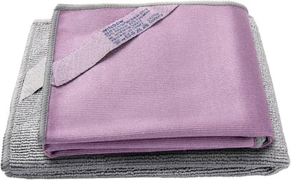 NΘrwex Basic Package Window Cleaning Cloth and EnviroCloth Glass Cloth, Cleaning Cloth, Streaks Scratches Free, Just Add Water (Purple 1 Pack, Grey 1 Pack) - color: Purple 1 Pack, Grey 1 Pack