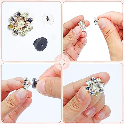 400pcs PVC Rubber Butterfly Clutch Pins Tie Tacks Blank for Uniform Badges Backing Holder Clasp Lapel Enamel Pins(200 Sets),Gray - color: Gray