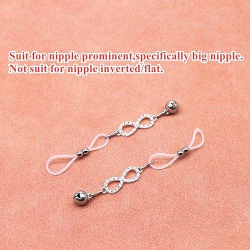 Faux Nipple Piercing Jewelry Rhinestone Nipple Chains Bells Nipple Noose Non Piercing Nipple Rings