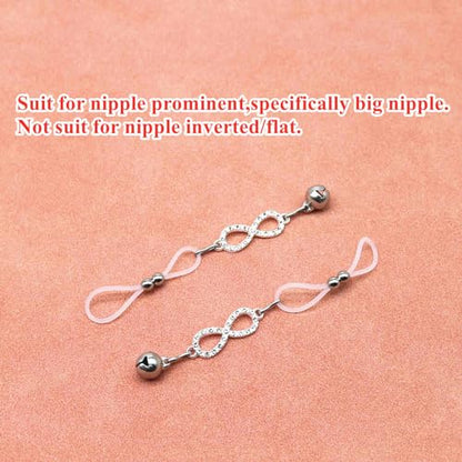 Faux Nipple Piercing Jewelry Rhinestone Nipple Chains Bells Nipple Noose Non Piercing Nipple Rings
