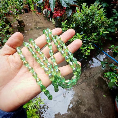 8x12mm Teardrop Glass Beads for Jewelry Making, Vertical Hole Faceted Crystal Prism Beads for Pendants Bracelet Necklace Earring, Peridot 100pcs - color: Peridot