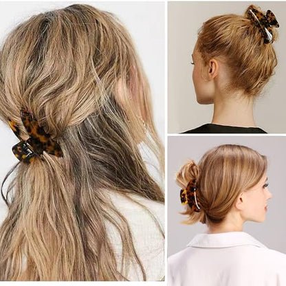 2 Pack Big Hair Claw Clips Tortoise Shell Nonslip Large Claw Clip For Women Celluloid Leopard Print Jaw Clips For Thick Hair
