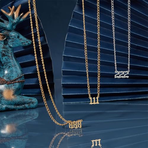 UNICRAFTALE 2 Colors Number 1~9 Pendants Stainless Steel Linking Charms Lucky Number Sports Charm Angel Number Necklace 999 Pendants Numerology Jewelry Birthday Gift11.5~12mm long
