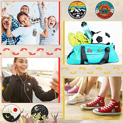 15 Pcs Enamel Pins for Backpack Hat Outdoors Adventure Brooch Pins Cute Camping Lapel Nature Aesthetic Jewelry for Women Men Clothing Bags DIY Crafts Gifts