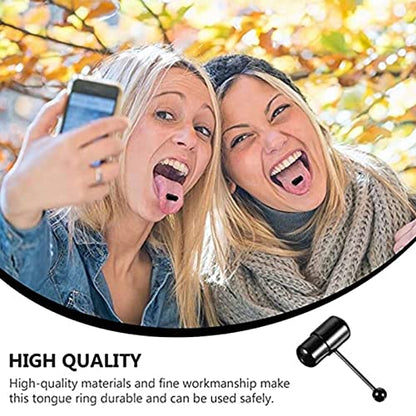 Stainless Steel Vibrating Tongue Ring Barbell Piercing Jewelry Nail Body Piercing Barbell Rings Tongue Piercing Ring