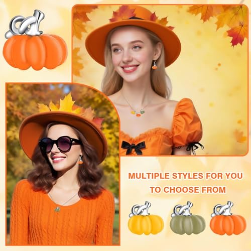 60Pcs Fall Pumpkin Charms for Bracelet Necklace Earrings Making | Alloy Enamel, Autumn Pumpkin Jewelry Pendants, Thanksgiving DIY Crafts and Gift, Harvest Celebration Party Supplies - style: Pumpkin Style