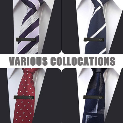 Mens Airplane Tie Clip for Boyfriend Husband Son Flight Attendant Accessories for Men - style: Black Lawyer