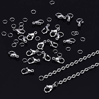 33 Feet Necklace Chains Stainless Steel DIY Link Chain Necklaces with 20 Lobster Clasps and 30 Jump Rings for Jewelry Making(1.5 mm Wide) - size: 1.5 mm Wide