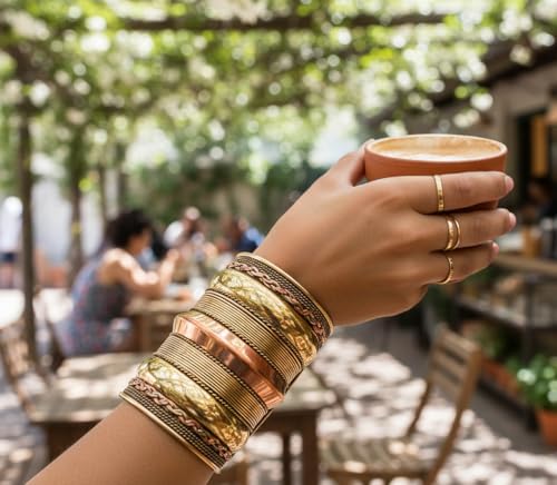 Touchstone Indian Bollywood Handcrafted Slip In Easy To Wear Stylish Wrist Enhancer Designer Broad Jewelry Cuff Bracelet For Women and Men. - style: 1 Braided Wonder Woman
