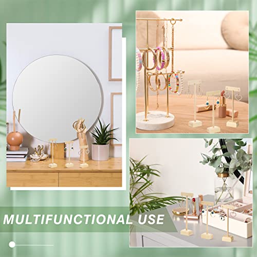 Marsui Earring Display Stands for Selling Set Wooden T Bar Jewelry Display Stand Holder for Necklaces Bracelet Showroom Trade - color: Wood