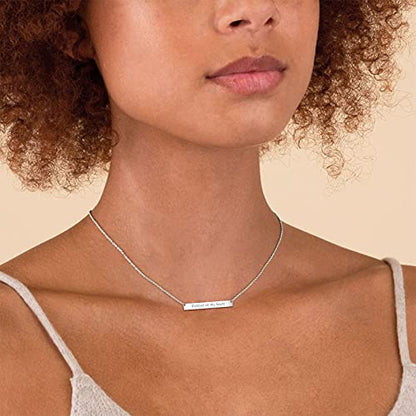 ChicSilver Customizable Vertical Bar Pendant Necklace 925 Sterling Silver Y Necklace Simple Fashion Jewelry Gifts for Women - style: E. 5mm Horizontal Bar-Silver