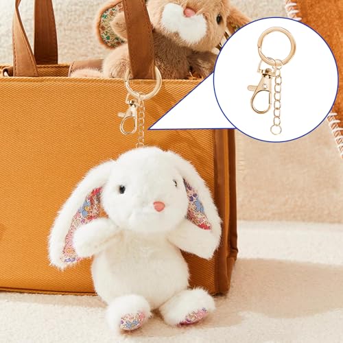 Glarks 125pcs Golden Keychain Making Kit, Keychain Craft Supplies Including Key Chain Clips with Chains, Lobster Claw Clasps, Key Rings and Jump Rings for Jewelry Craft Making - color: Golden