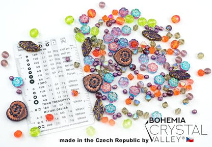 2.1oz (60 g) Mix of Unique Czech Bohemia Glass Pressed Beads, Crazy Purple Green Copper, Table Cut, Matte and Glossy, Faceted Fire Polish, Hand Made Set Kit BCV - color: Crazy 1 Violet Purple Green Copper Mix