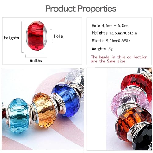 MICOO 925 Sterling Silver Charms for Bracelets,Fashion DIY Dangle Pendants Beads Simulated Birthstone Charms,Birthday Gifts for Women - color: 6 styles charms3