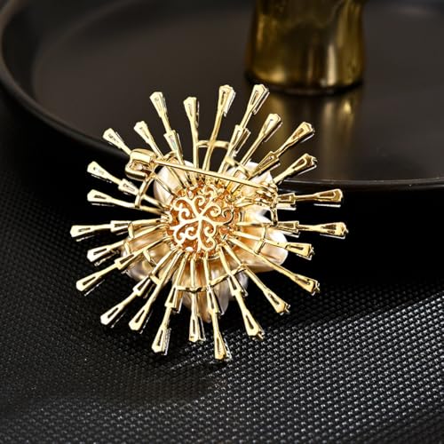 Brooches and Pins for Women Elegant Flower Pearl Brooches Costume Broches Jewelry Lady Christmas Pin for Women - style: GD-0116