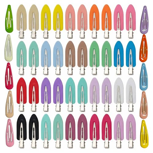50 Pcs No Crease Hair Clips for Women Styling | Multicolor Styling Essentials for Makeup Application & Hair Styling, Cute Hair Clip Set