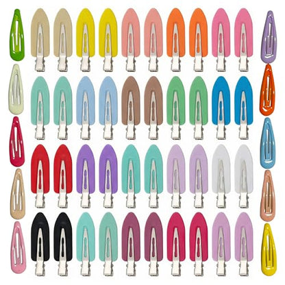 50 Pcs No Crease Hair Clips for Women Styling | Multicolor Styling Essentials for Makeup Application & Hair Styling, Cute Hair Clip Set
