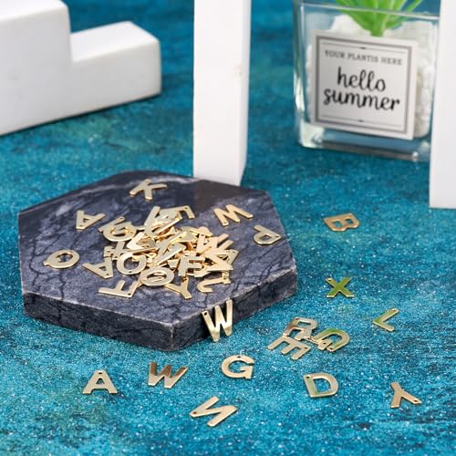 Craftdady Letter Charms Capital Pendants Mixed A-Z Initial Letter Number Charms DIY Bracelet Necklace Pendants for Jewelry Making, Gold, Antique Silver, Platinum - color: Golden