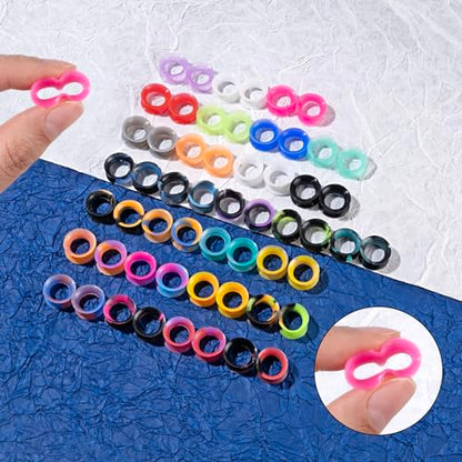 YOFANST 24pcs-100pcs Colorful Silicone Ear Gauges Double Flared Ear Tunnels Set Stretchers Expander Ear Piercing Jewelry - color: 56pcs, gauge 00g