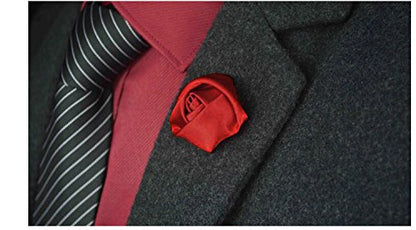 Gentleman's Essentials Premium Handmade Flower Lapel Pin Boutonniere - color: Blush Pink [Rose Bud]