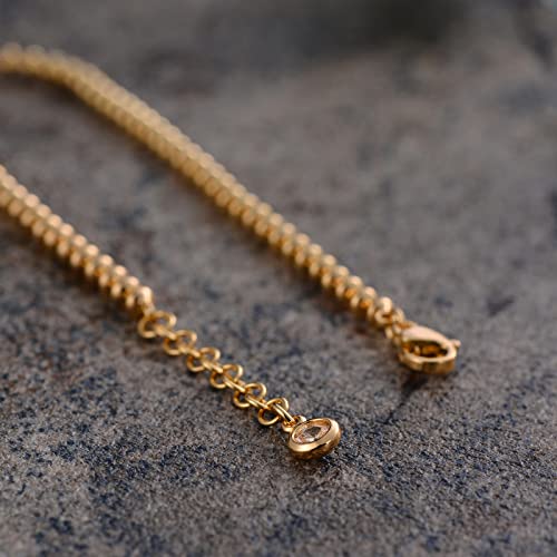 MTMY Beaded Necklaces for Women 14K Gold Plated Dainty Colorful Green/Rose Beaded Pearl Choker Necklace Delicate Boho Choker Necklace Jewelry Gift - style: Gold beaded