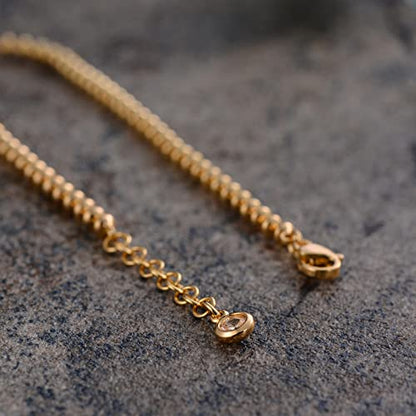 MTMY Beaded Necklaces for Women 14K Gold Plated Dainty Colorful Green/Rose Beaded Pearl Choker Necklace Delicate Boho Choker Necklace Jewelry Gift - style: Gold beaded